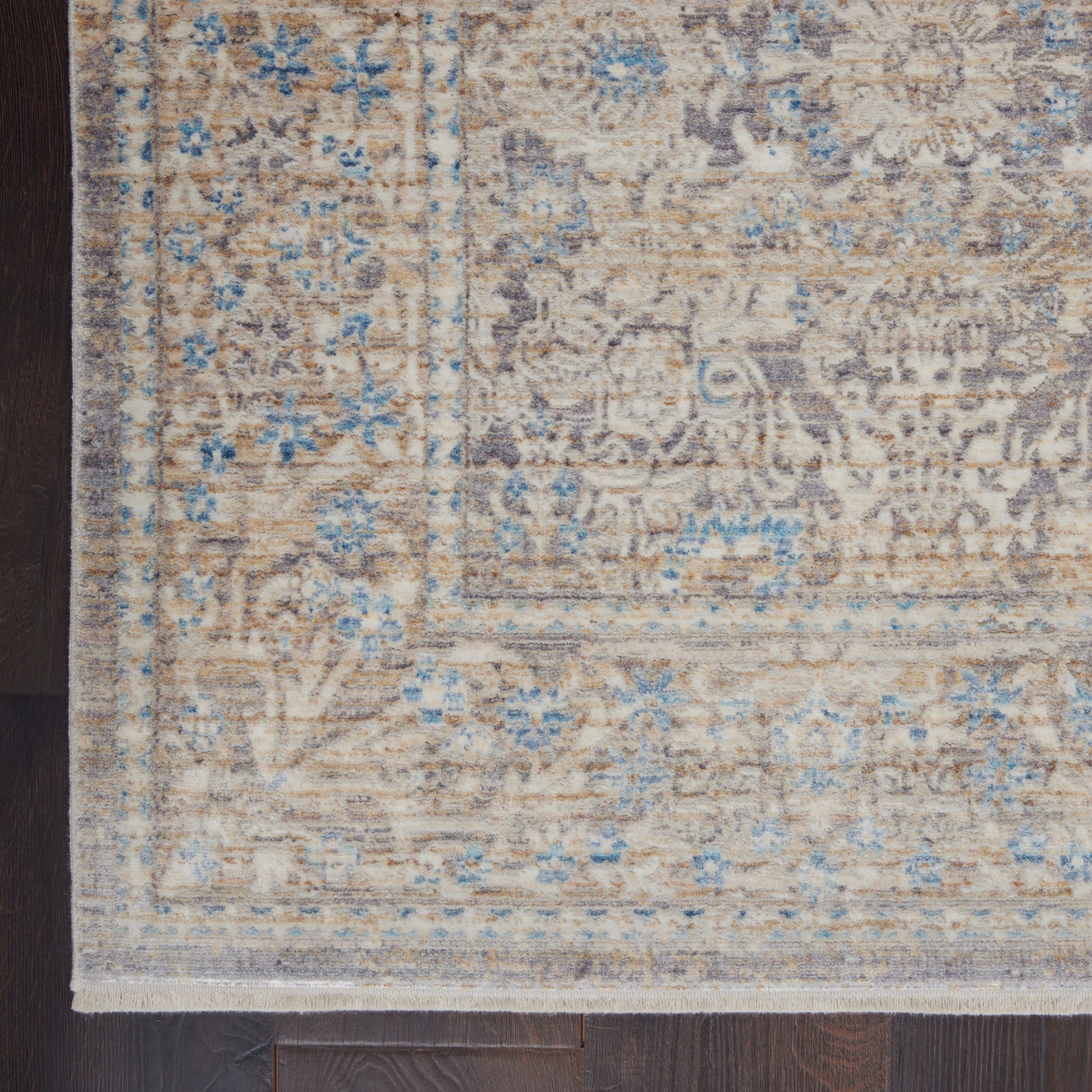 Nourison Home Lustrous Weave  Ivory Blue  