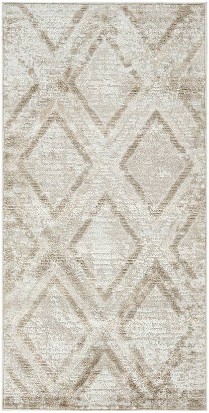 Nourison Home Dekor DEK05 Ivory Taupe Contemporary Machine Woven Rug