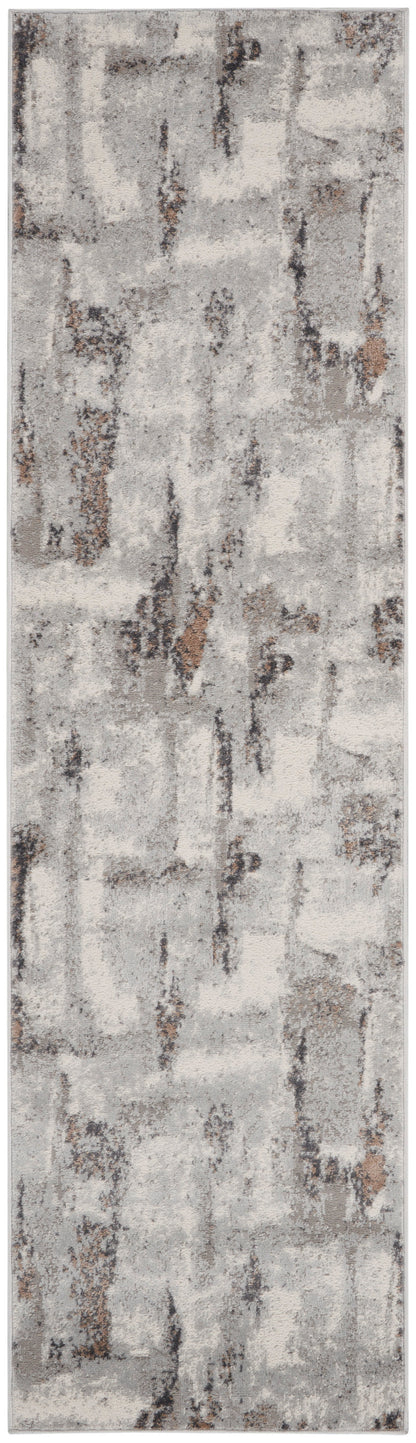 Nourison Home Elation ETN06 Grey Ivory Contemporary Power-loomed Rug
