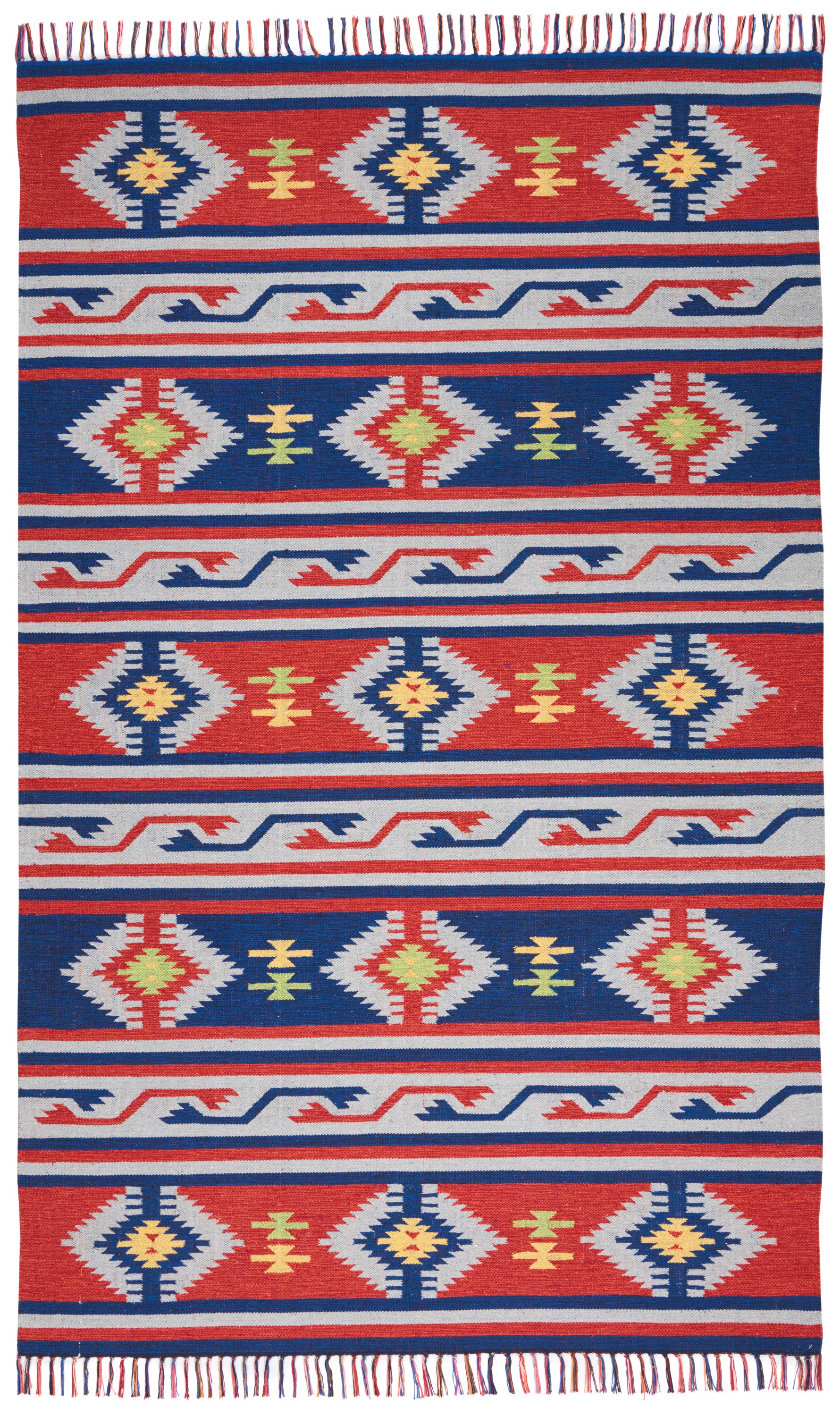Nourison Home Baja  Blue Red  Transitional