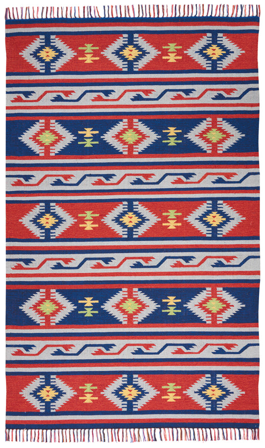 Nourison Home Baja  Blue Red  Transitional