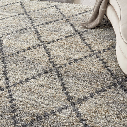 Nourison Home Oslo Shag  Silver Grey  Contemporary