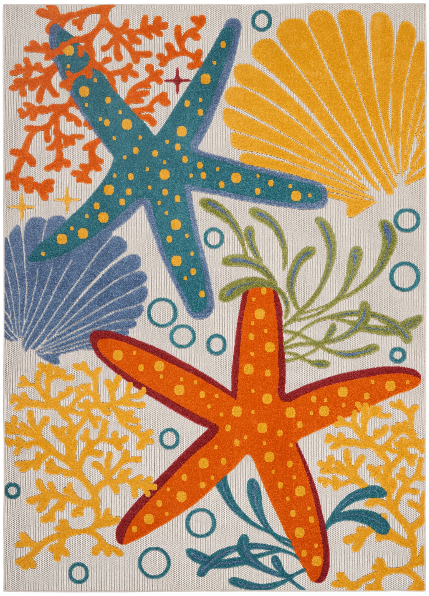 Nourison Home Aloha ALH24 Multicolor Contemporary Power-loomed Rugs