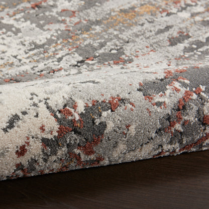 Nourison Home Tangra  Grey Multicolor  Contemporary