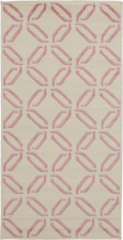 Nourison Home Jubilant JUB17 Ivory Pink Contemporary Power-loomed Rug