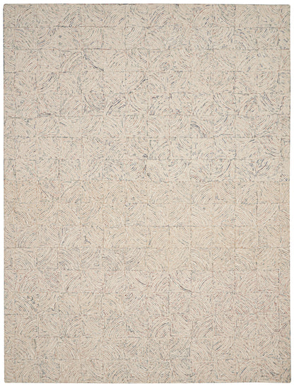 Nourison Home Interlock  Ivory Multicolor  Contemporary