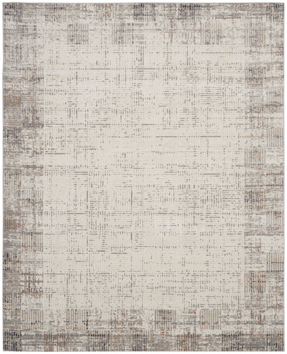 Nourison Home Elation ETN05 Ivory Grey Contemporary Power-loomed Rug