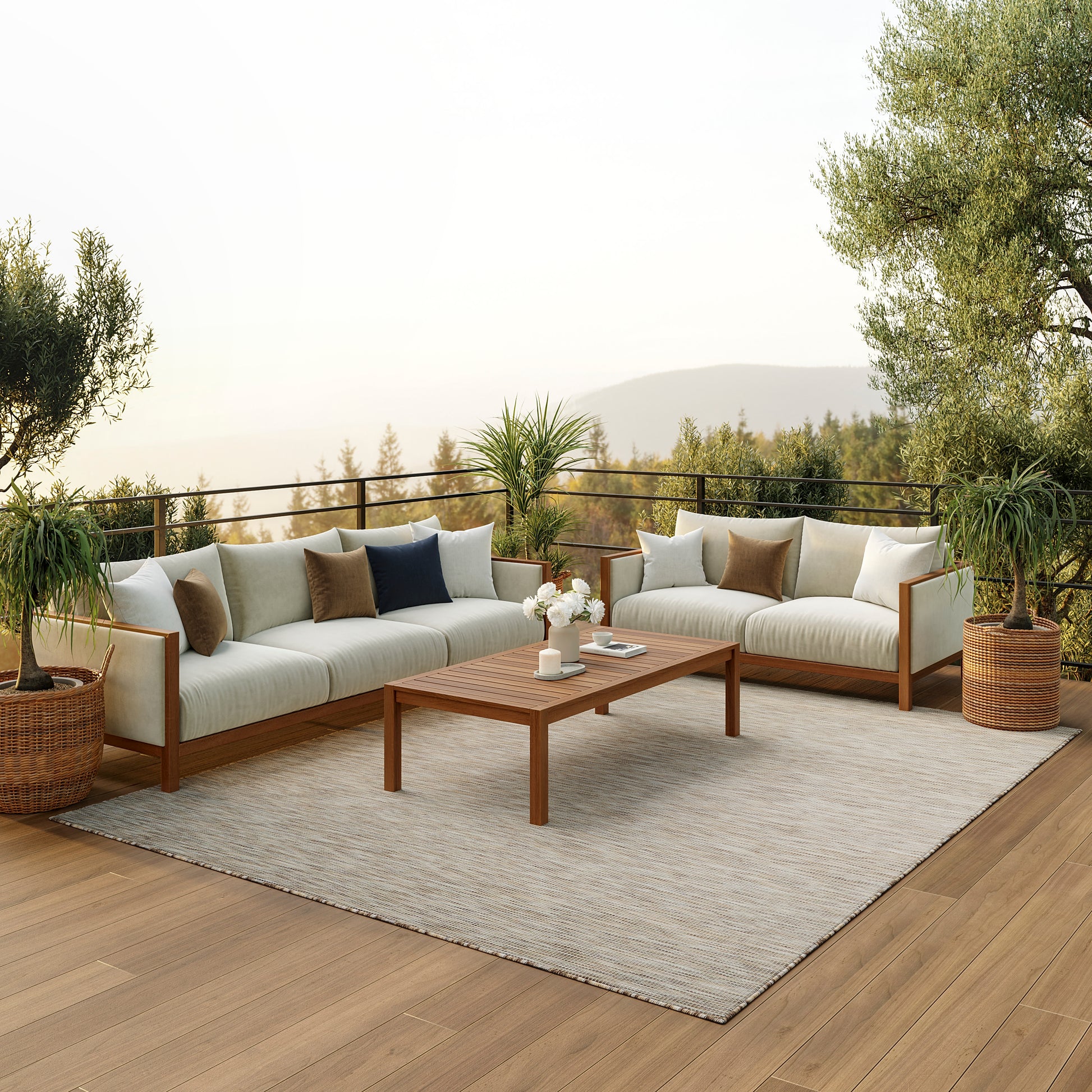 Nourison Home Positano  Beige  Contemporary