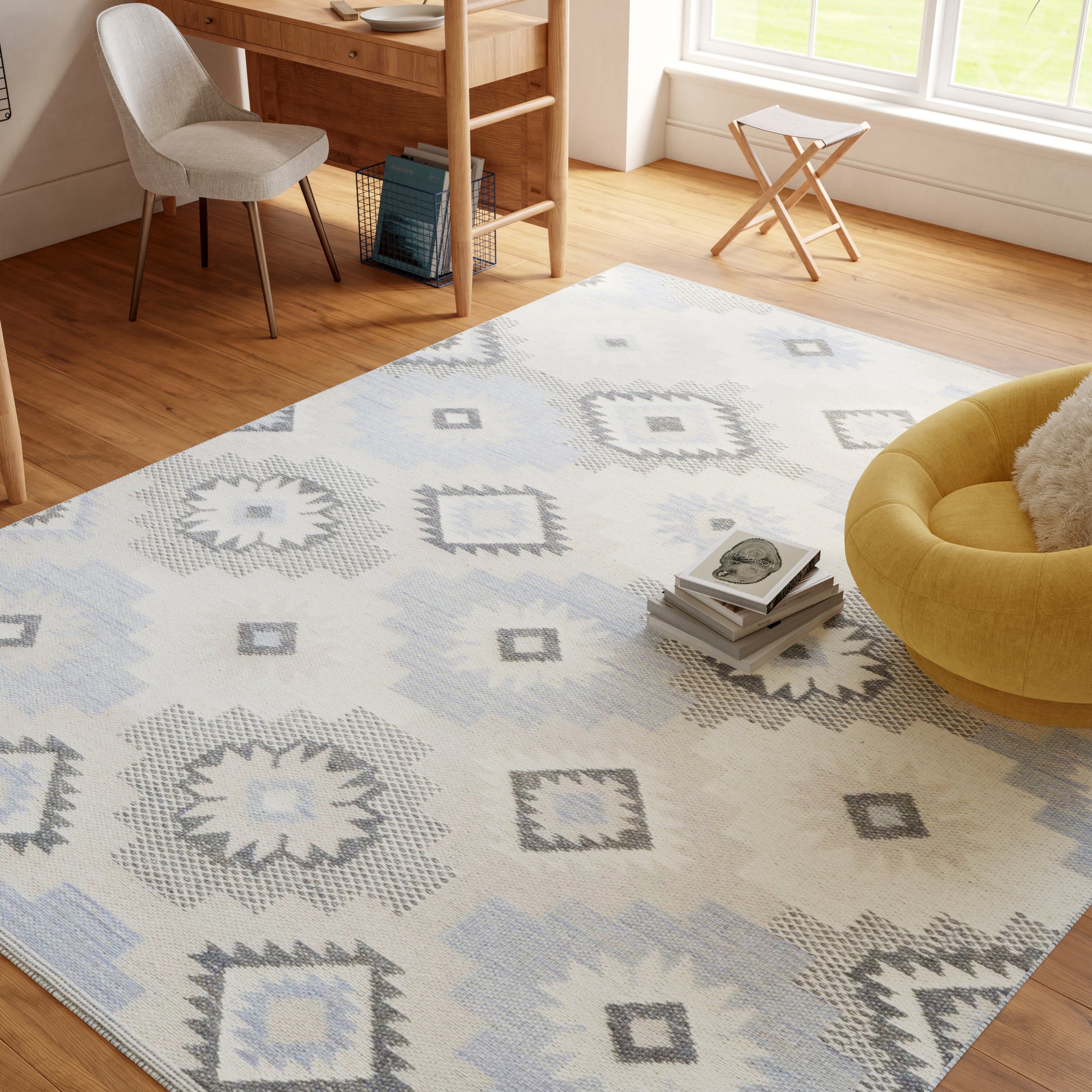 Nourison Home Copenhagen  Ivory Blue  Contemporary