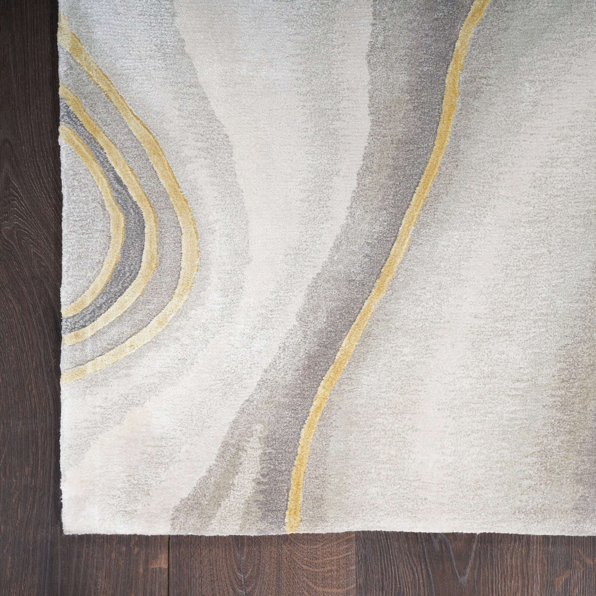 Nourison Home Prismatic  Charcoal Grey  Contemporary