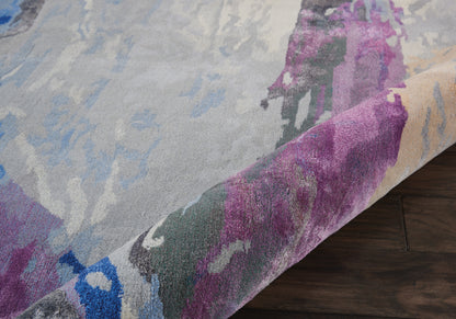 Nourison Home Prismatic  Grey Multicolor  Contemporary