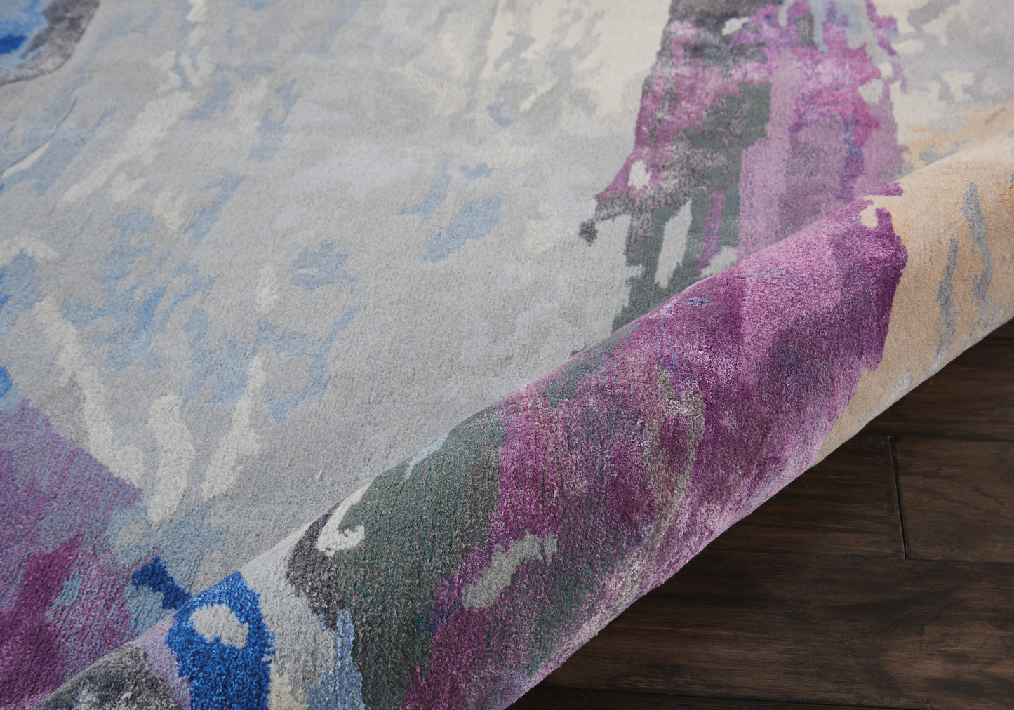 Nourison Home Prismatic  Grey Multicolor  Contemporary