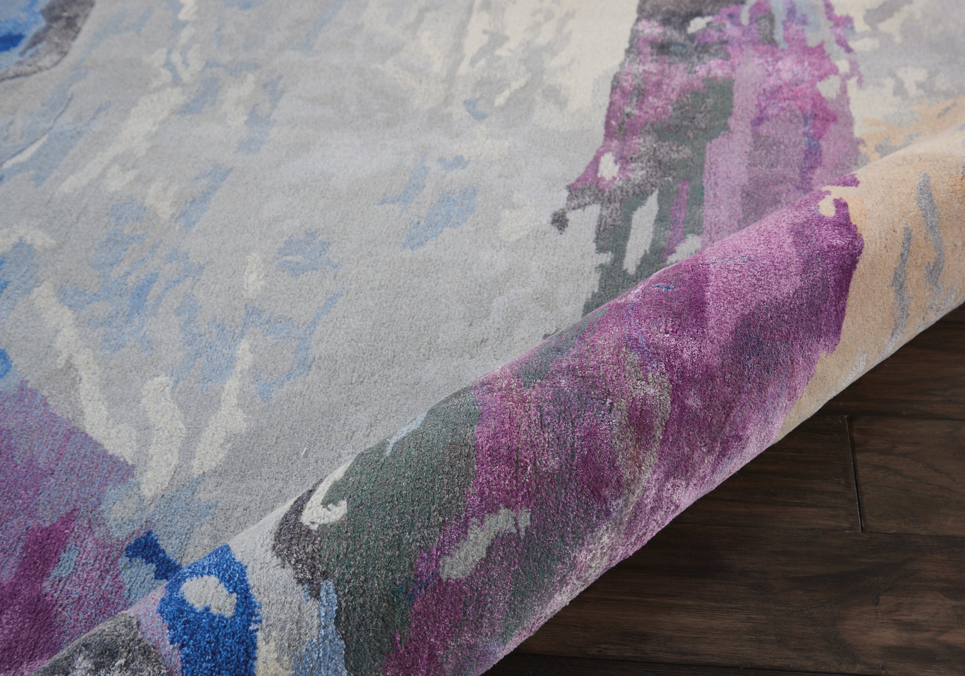 Nourison Home Prismatic  Grey Multicolor  Contemporary