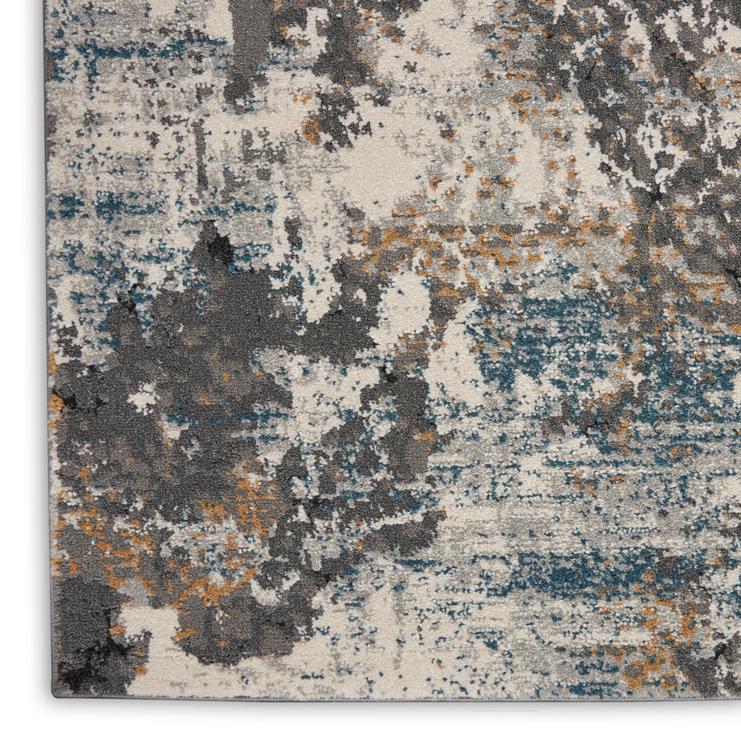 Nourison Home Tangra  Grey Multicolor  Contemporary