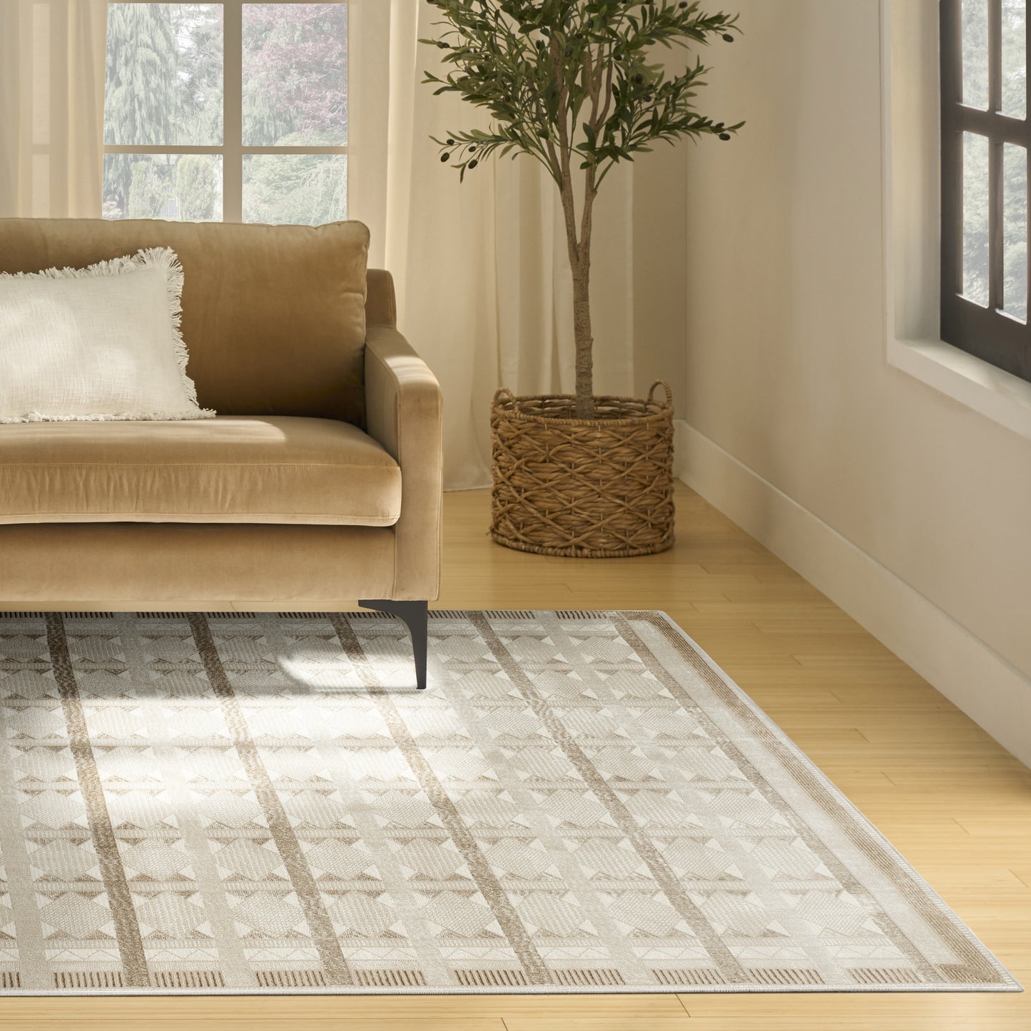 Nourison Home Nordic  Taupe  Contemporary