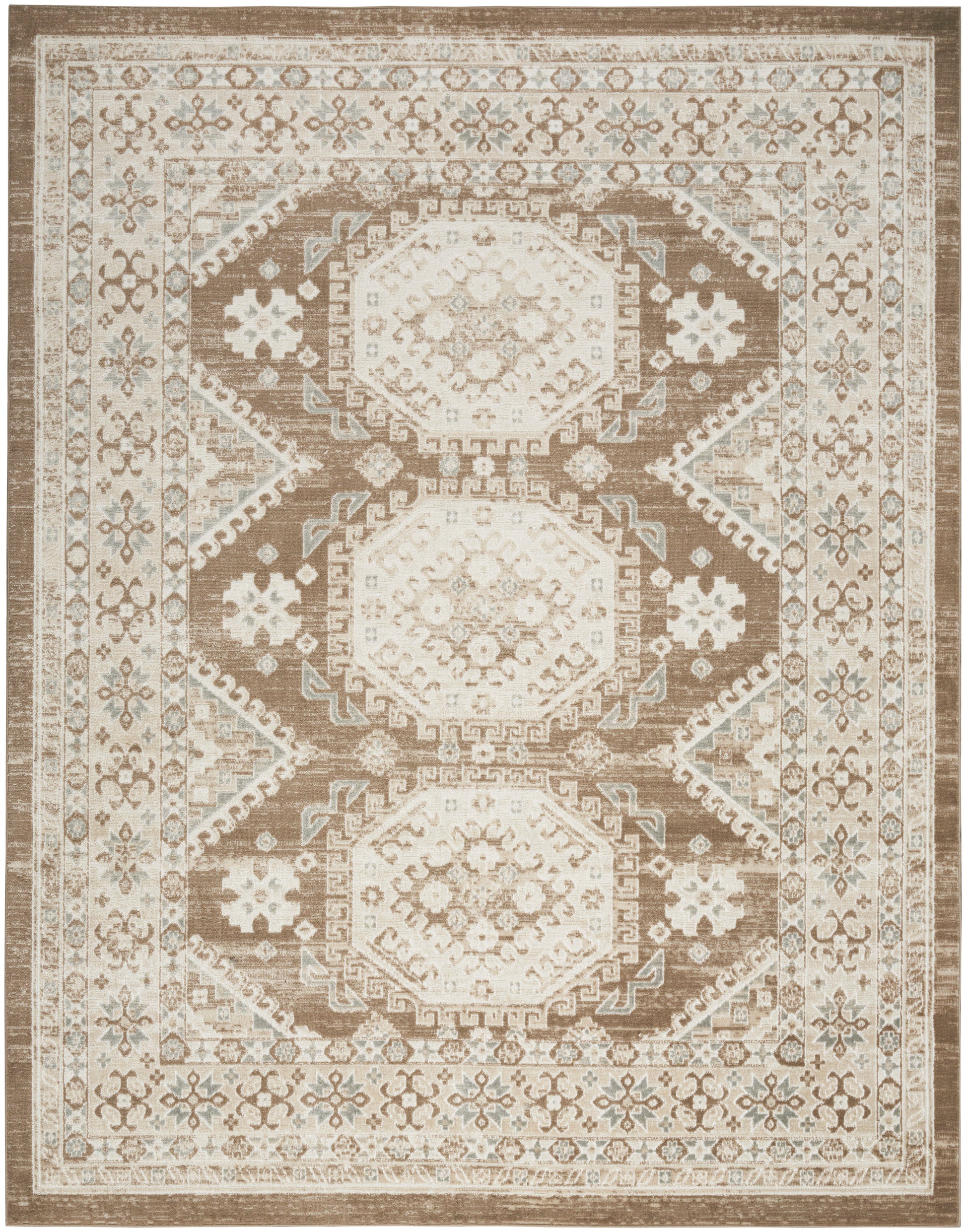 Nourison Home Serenity Home  Ivory Mocha  Traditional