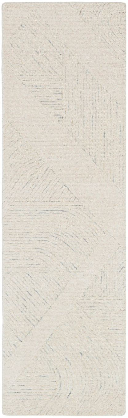 DKNY Pure Patterns PRN01 Ivory Grey Contemporary Hand Tufted Rug