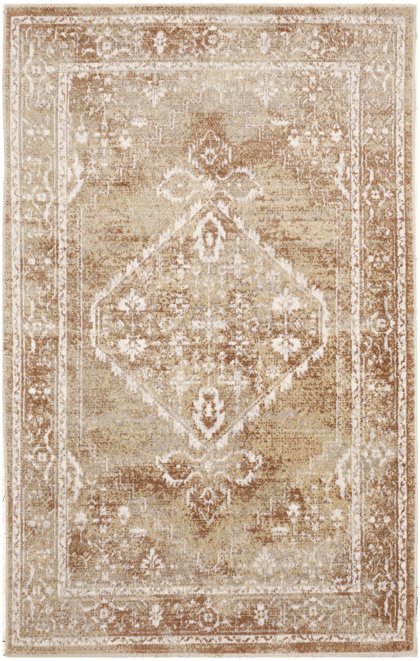 Nourison Home Astra Machine Washable ASW11 Rust Multicolor Traditional Power-loomed Rug