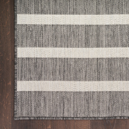 Nourison Home Positano  Charcoal Ivory  Contemporary