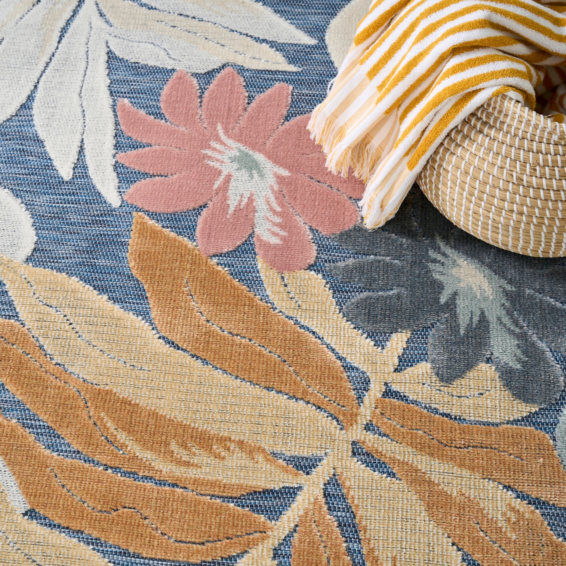 Nourison Home Suncoast  Denim Multicolor  Contemporary