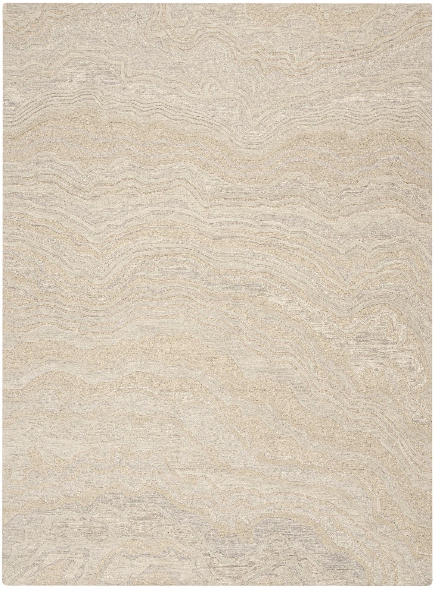 Nourison Home Graceful GRU01 Beige Contemporary Hand Tufted Rug