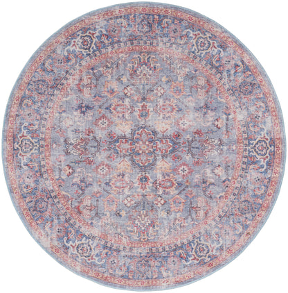 Nourison Home New Concept Washables SR104 Blue Multicolor Traditional Machine Woven Rug