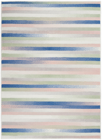 Nourison Home Whimsicle WHS12 Ivory Multicolor Contemporary Power-loomed Rug