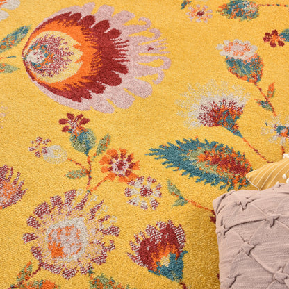 Nourison Home Allur  Yellow Multicolor  Contemporary