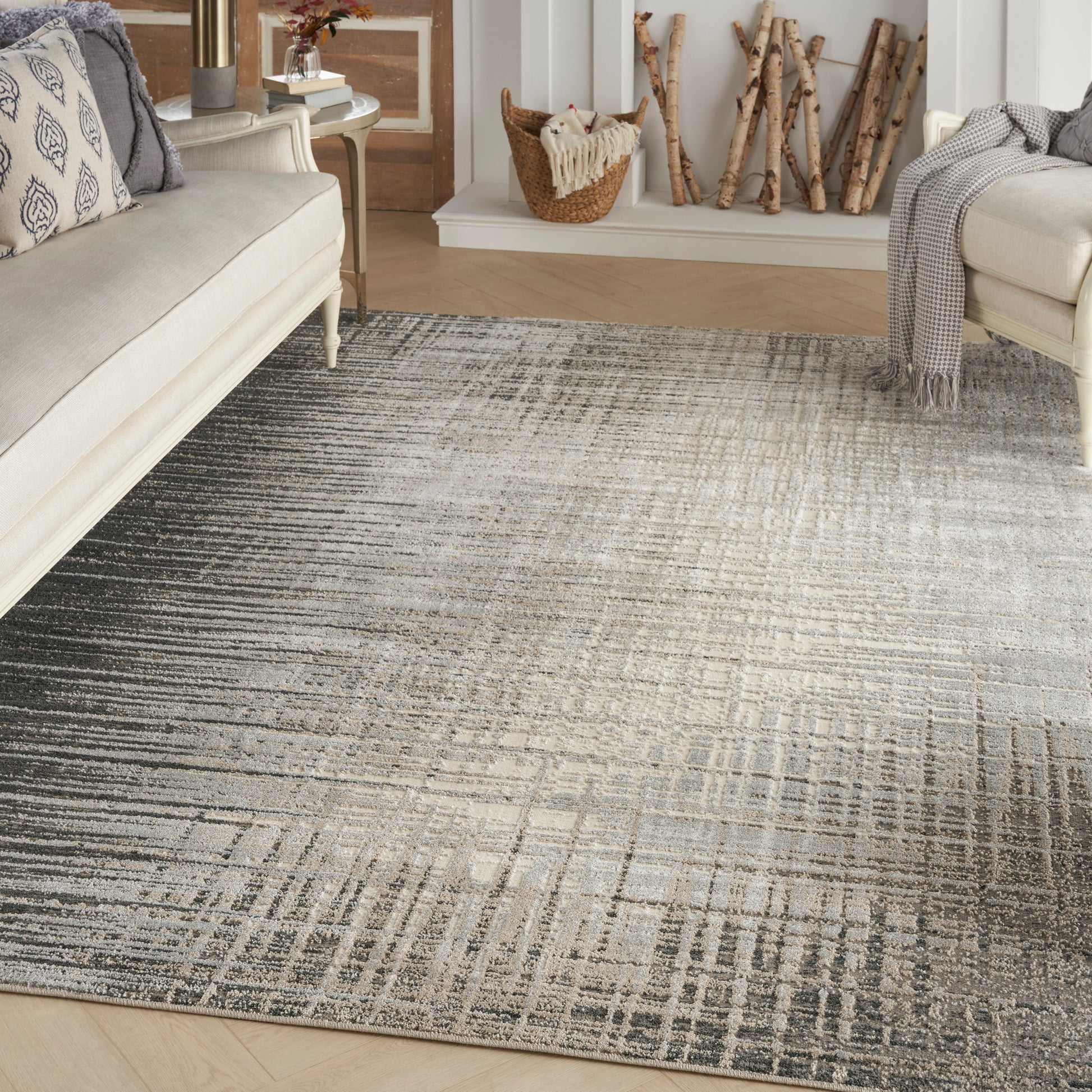 Nourison Home Marmara  Grey Ivory  Contemporary