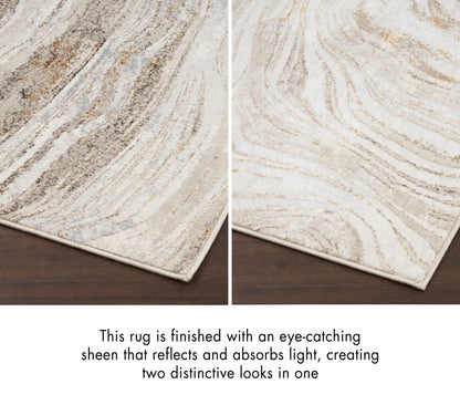 Nourison Home Glitz  Grey Gold  Contemporary