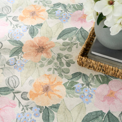 Nourison Home Botanical Washables  Ivory Multicolor  Contemporary