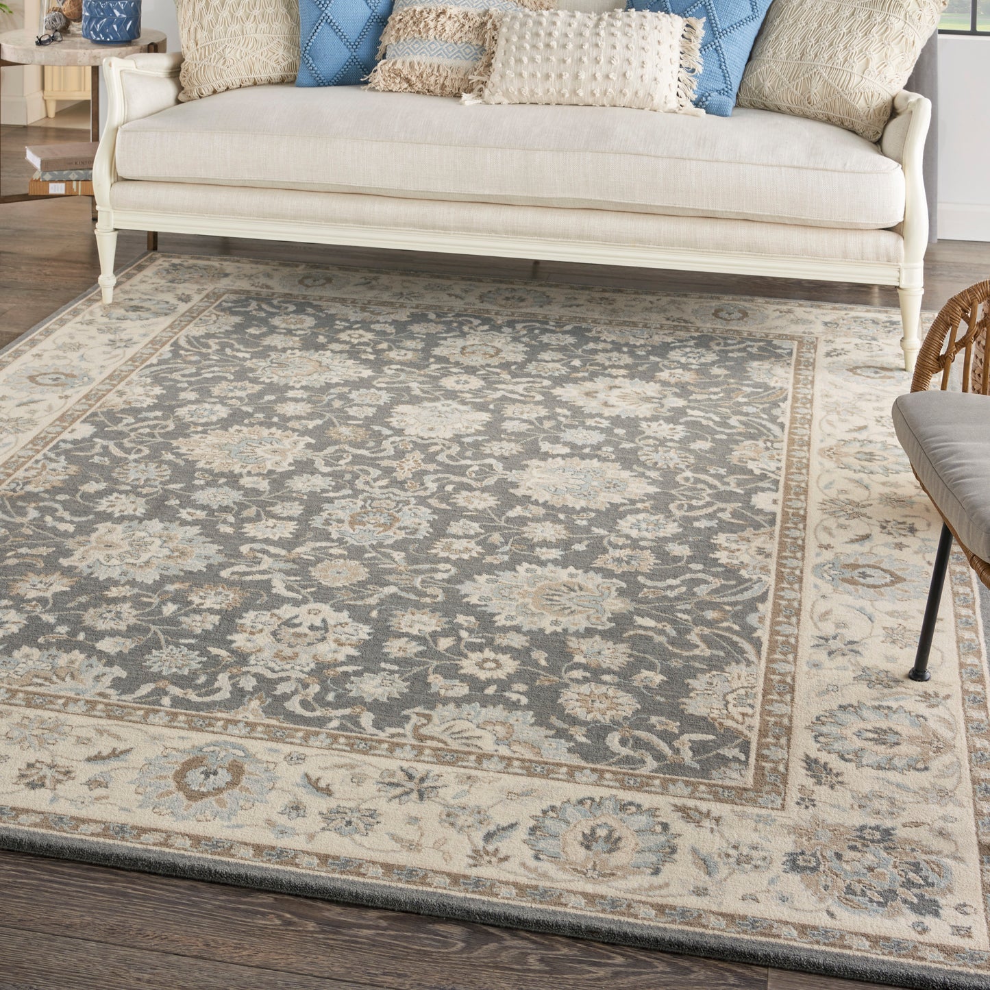 Nourison Home Living Treasures  Grey Ivory  Traditional