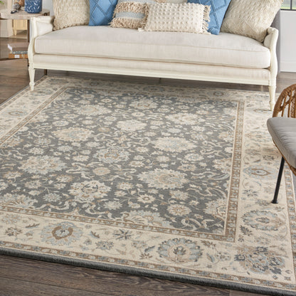 Nourison Home Living Treasures  Grey Ivory  Traditional