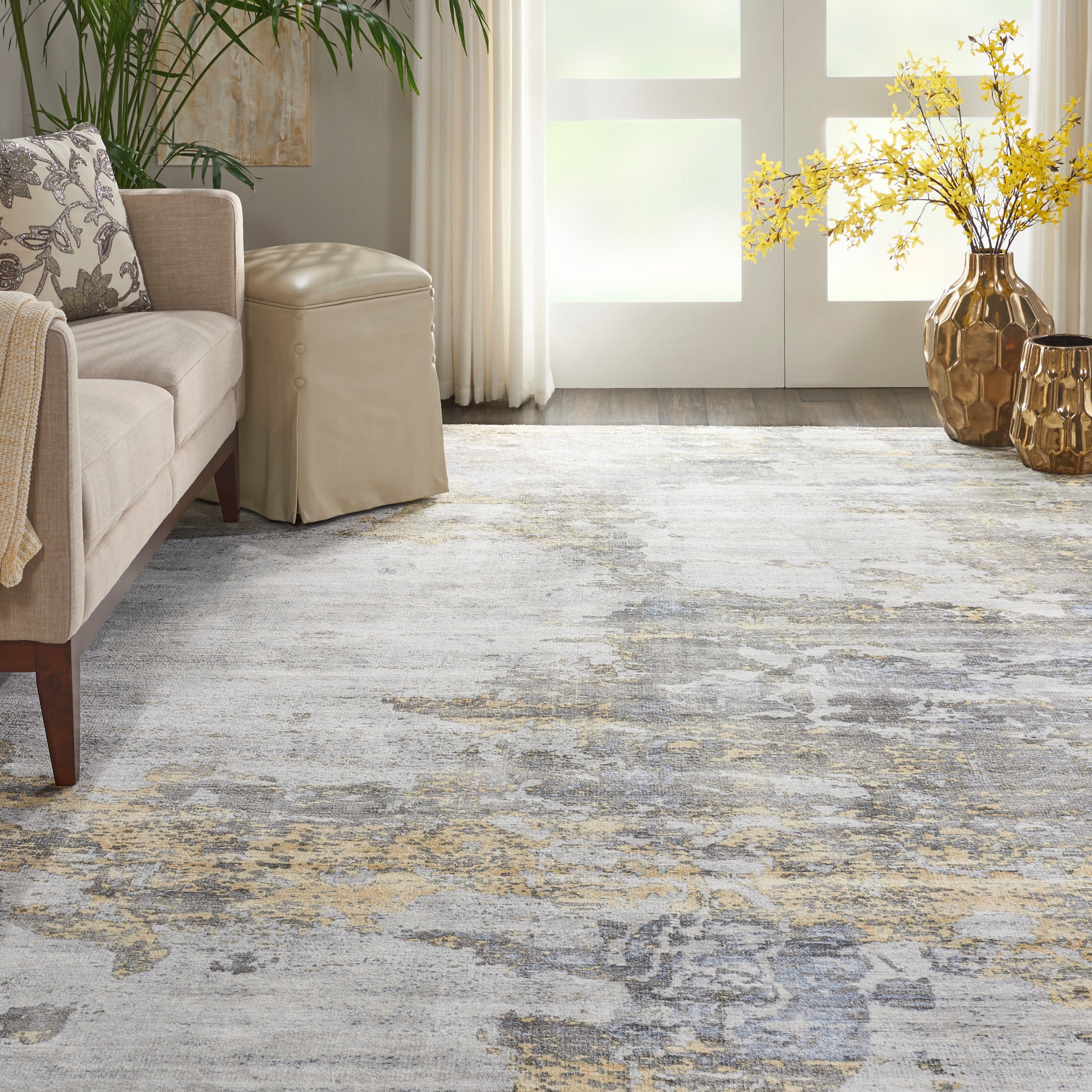 Nourison Home Safari Dreams  Ivory Gold  Contemporary