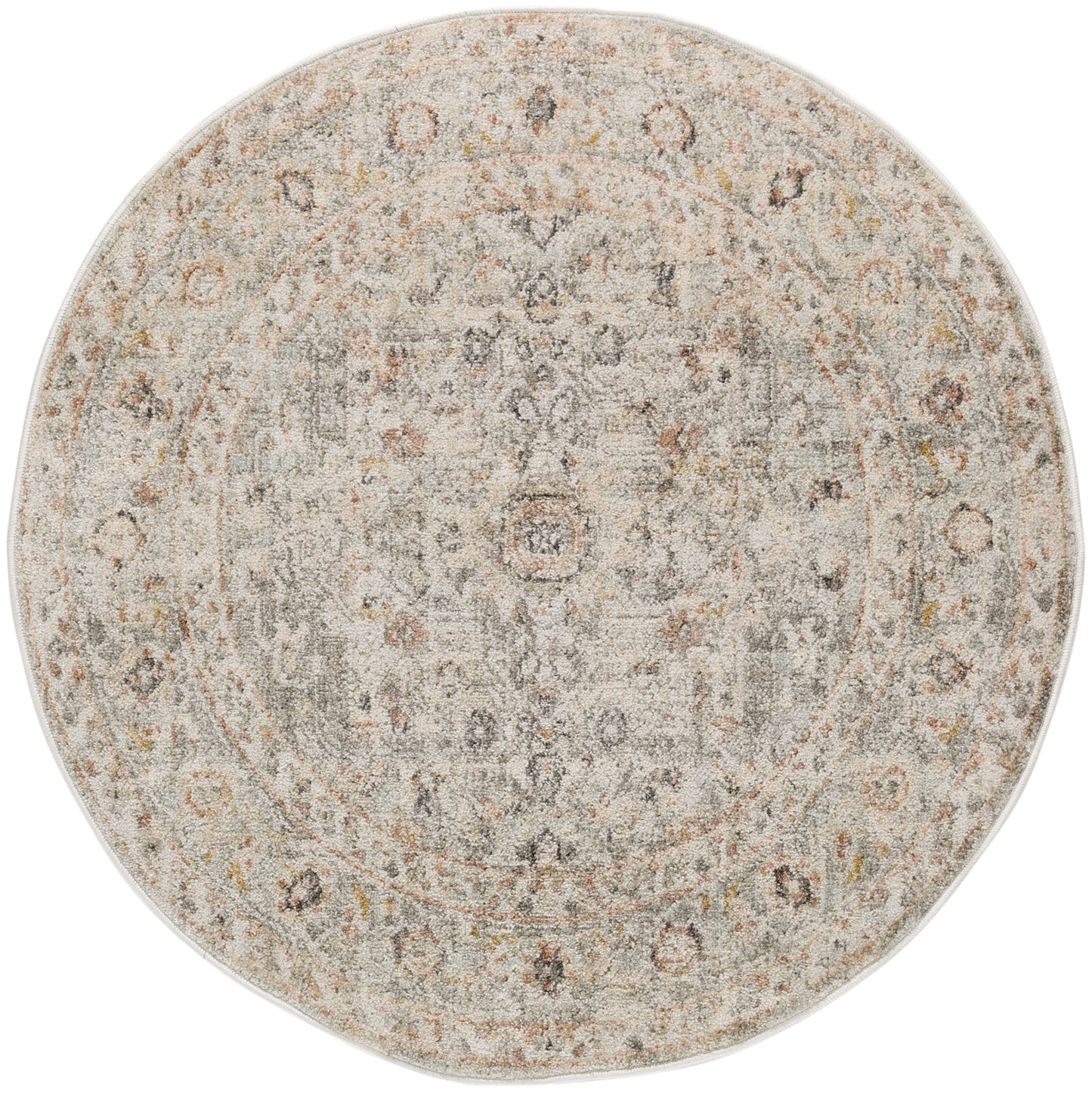 Nourison Home Oushak Home OUS02 Light Grey Traditional Loom-woven Rug