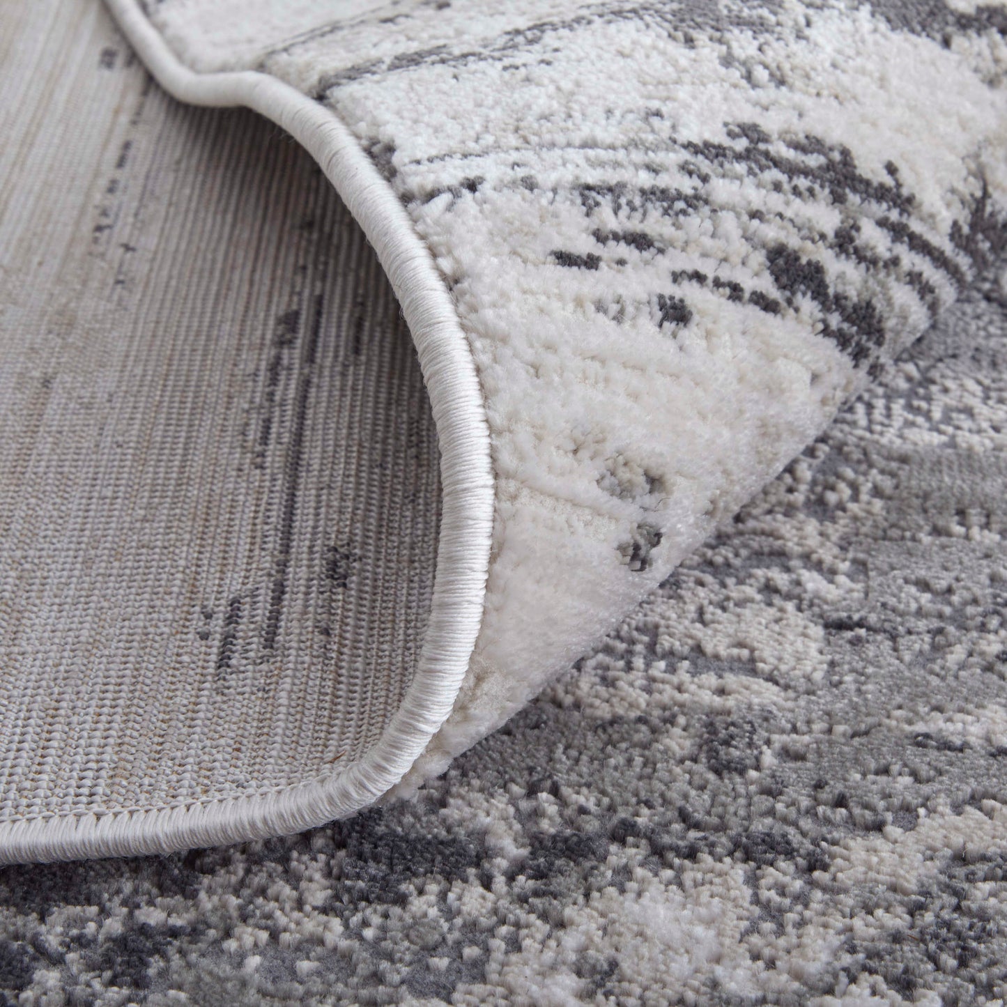Feizy Prasad 39N9F Ivory Charcoal Modern/Bohemian & Eclectic/Ind Rug - Rugs - Feizy - Atlanta Designer Rugs