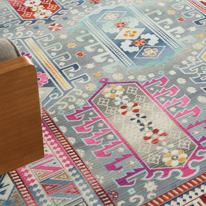 Nourison Home Vintage Kashan  Grey Multi  Traditional