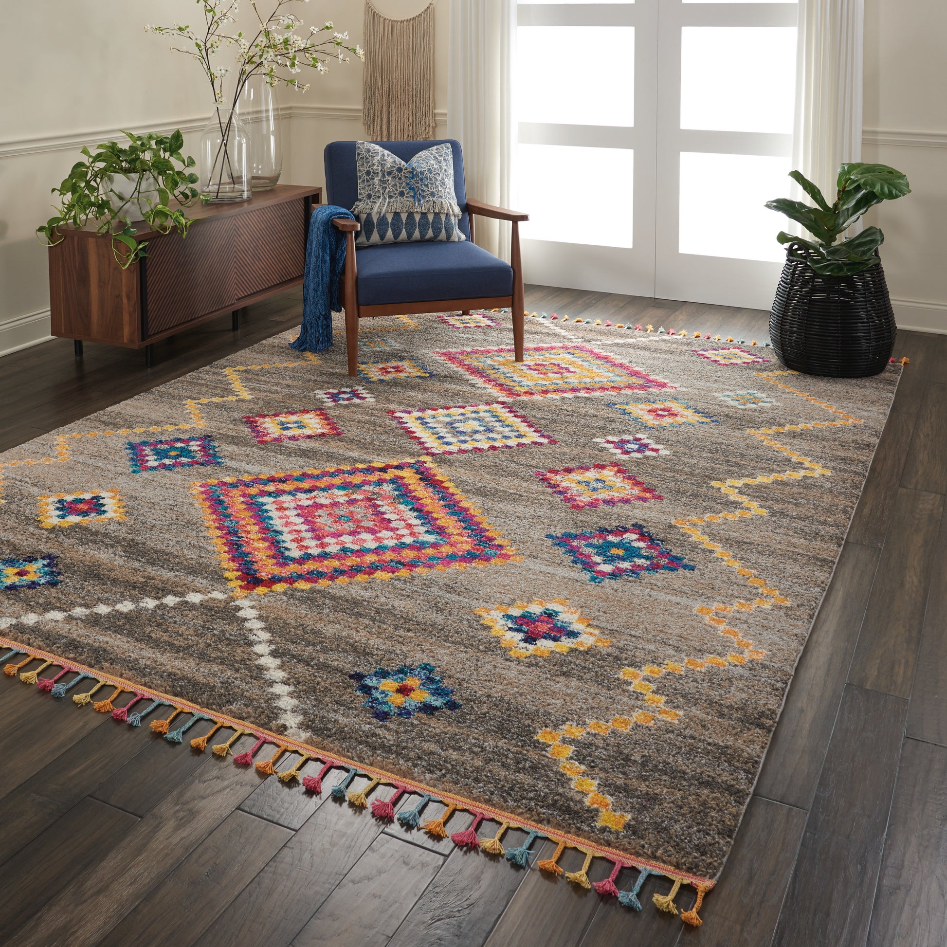 Nourison Home Nomad  Grey  Transitional