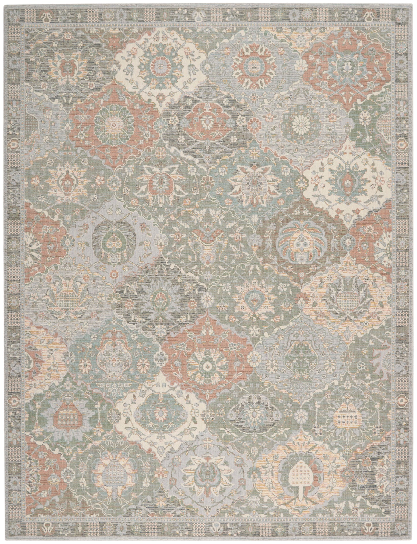 Nourison Home Parisa PSA05 Grey Multicolor Transitional Loom-woven Rug