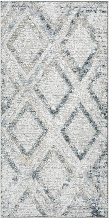 Nourison Home Dekor DEK05 Grey Navy Contemporary Machine Woven Rug