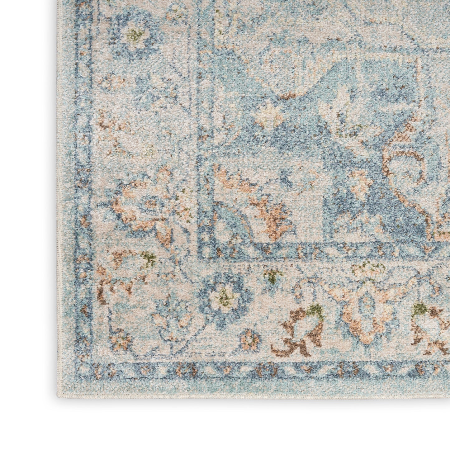 Nourison Home Astra Machine Washable  Light Blue  Traditional