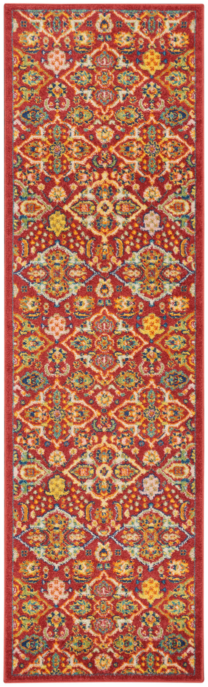 Nourison Home Allur ALR03 Red Multicolor Transitional Power-loomed Rug