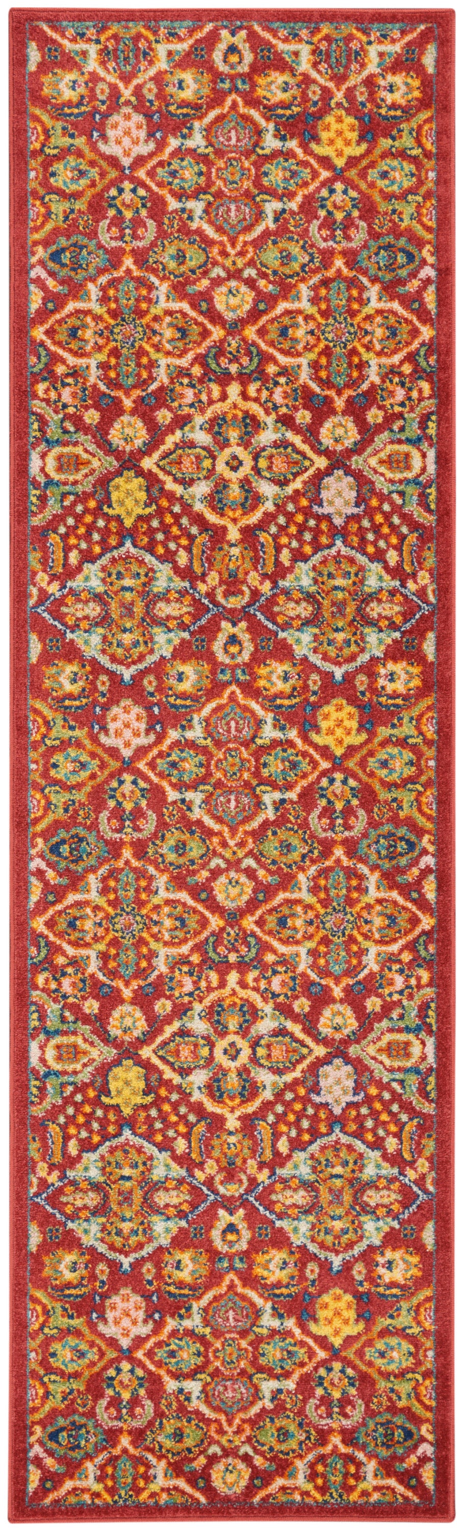 Nourison Home Allur ALR03 Red Multicolor Transitional Power-loomed Rug