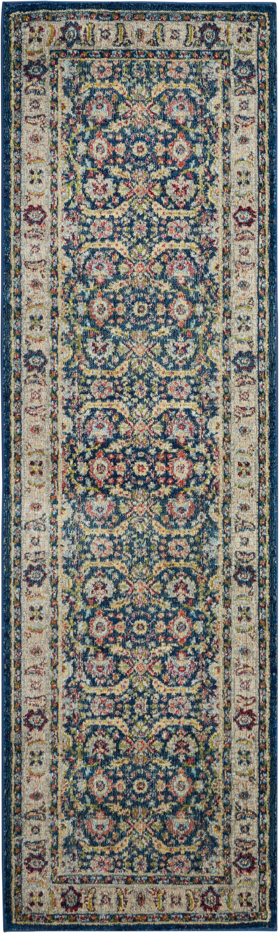 Nourison Home Ankara Global ANR13 Navy Multicolor Traditional Power-loomed Rug