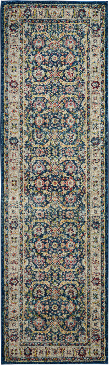 Nourison Home Ankara Global ANR13 Navy Multicolor Traditional Power-loomed Rug