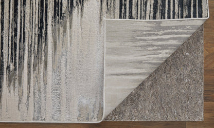 Feizy Micah 39LRF Black Silver Modern/Scandinavian/Farmhouse Machine Woven Rug - Rugs - Feizy - Atlanta Designer Rugs