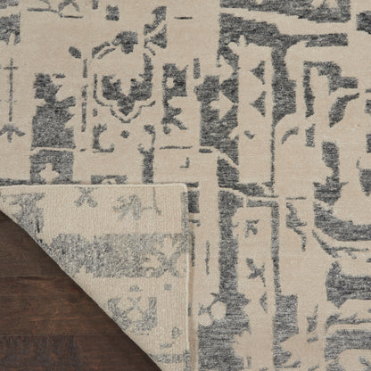 Nourison Home Silk Shadows  Ivory Grey  Transitional