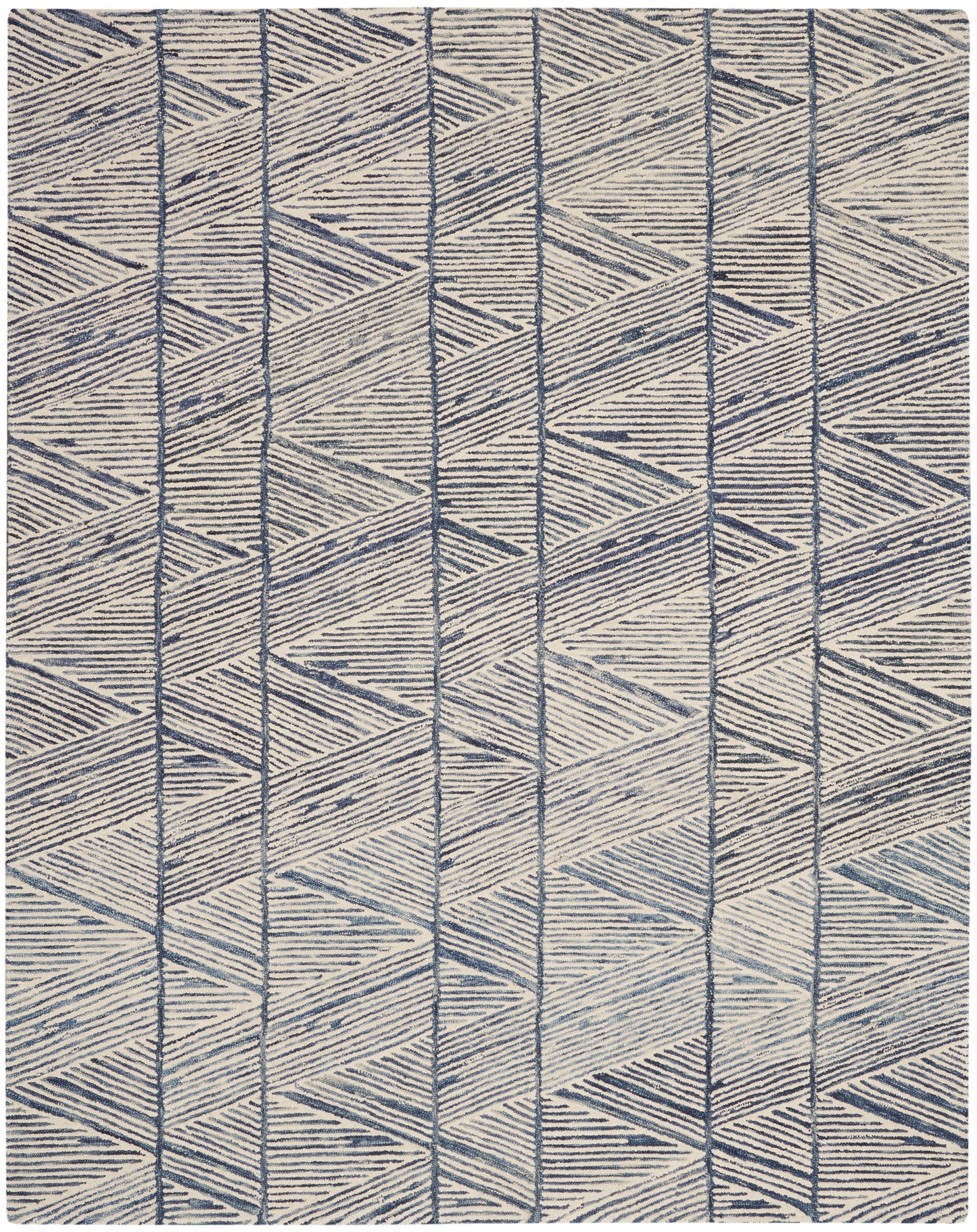 Nourison Home Colorado CLR01 White Blue Contemporary Tufted Rug