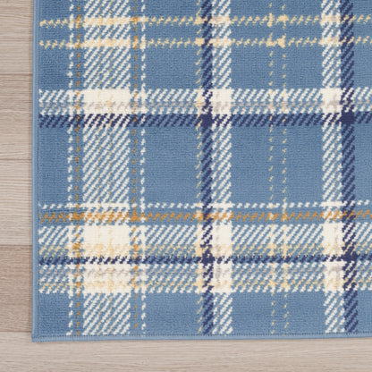 Nourison Home Grafix  Blue  Contemporary