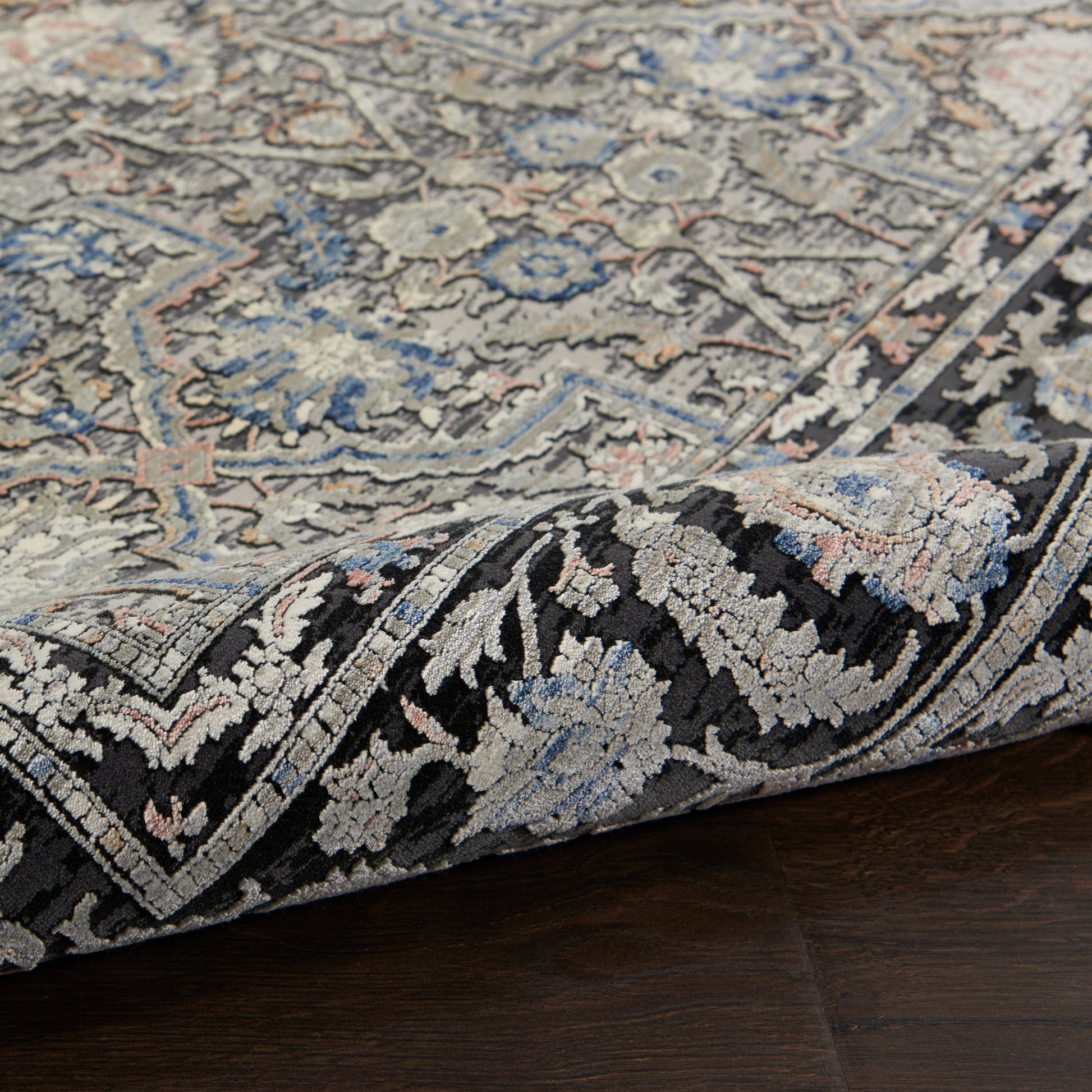 Nourison Home Starry Nights  Grey Navy  Traditional